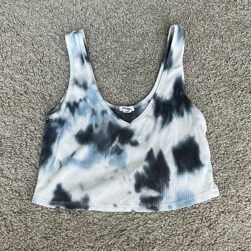 garage tie-dye women's crop top